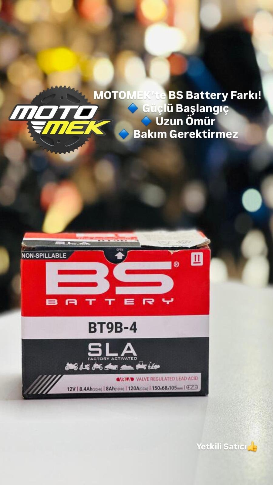 BS BATTERY BT9B-4 (SLA) MOTOSİKLET AKÜSÜ YTX9-4