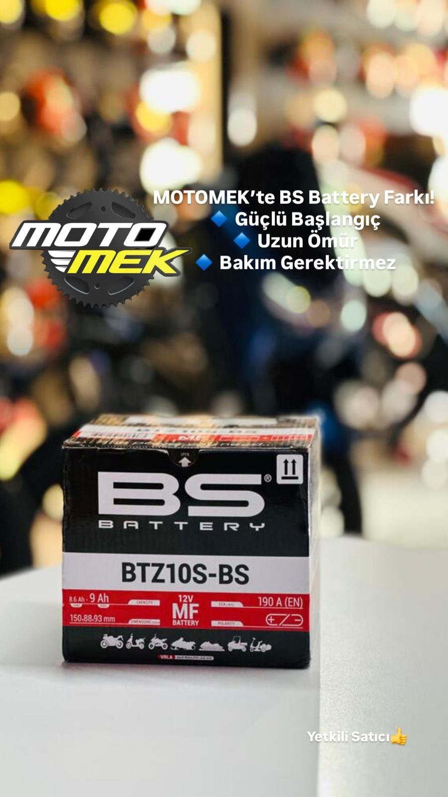 BS BATTERY BTZ10S-BS MOTOSİKLET AKÜSÜ YTZ10S