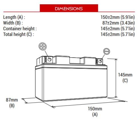 BS BATTERY BTX14-BS Motosiklet Aküsü
