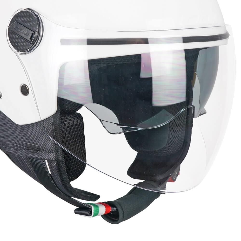 CGM 116A AIR Açık Kask BEYAZ Uzun Vizör+Güneş Vizörlü -L
