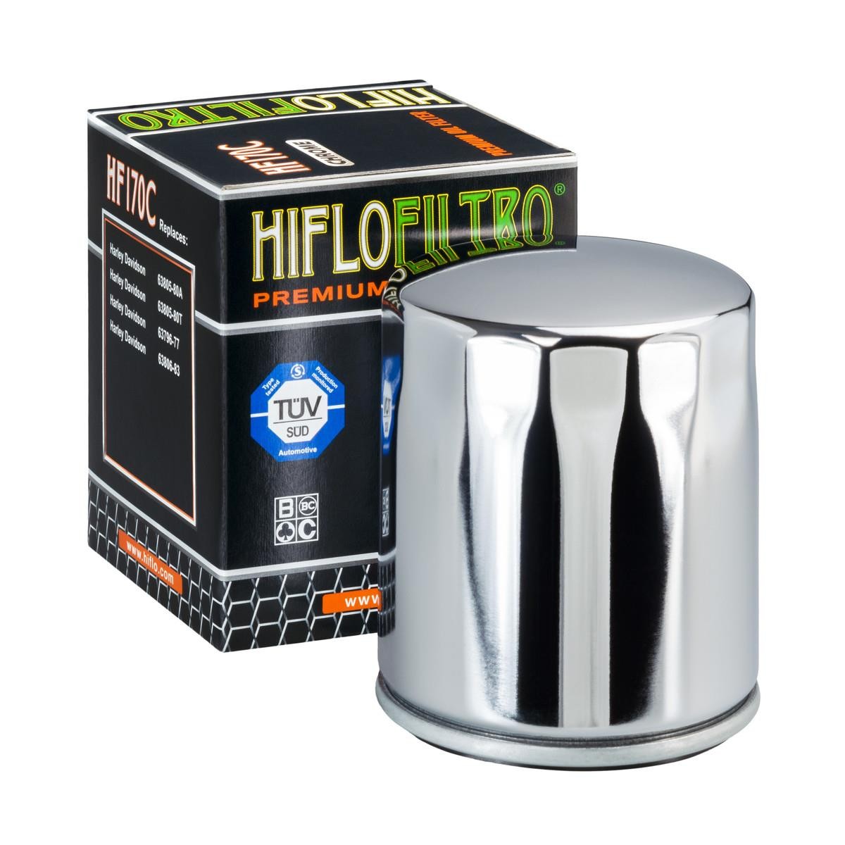 Hiflo Harley Davidson 883, 1000, 1200 Krom Yağ Filtresi HF170C