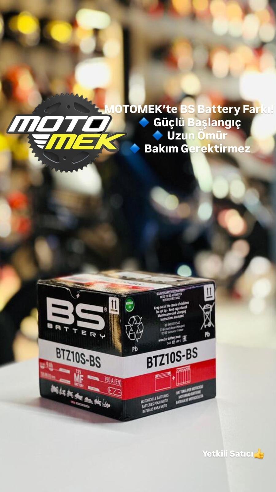 BS BATTERY BTZ10S-BS MOTOSİKLET AKÜSÜ YTZ10S