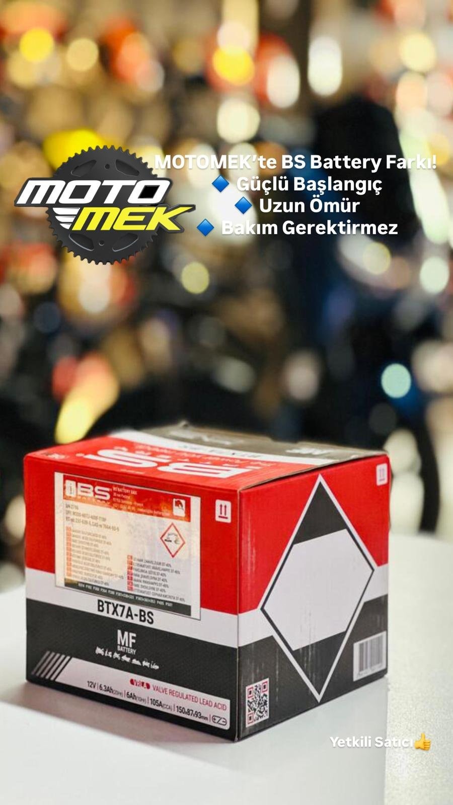 BS BATTERY BTX7A-BS MOTOSİKLET AKÜSÜ YTX7A