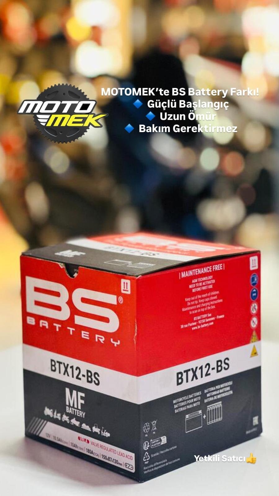 APRILIA Atlantic Sprint 500/Pegaso 650/RSV Mille 1000 UYUMLU BS BATTERY BTX12-BS MOTOSİKLET AKÜSÜ