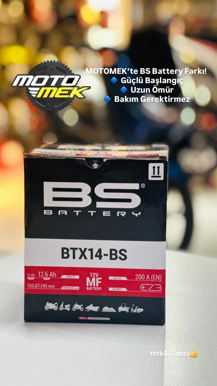 APRILIA Dorsoduro 1200 ABS/ETV Caponord 1000//Mana 850/RST Futura 1000/SRV850 / ABS UYUMLU BS BATTERY BTX14-BS MOTOSİKLET AKÜSÜ