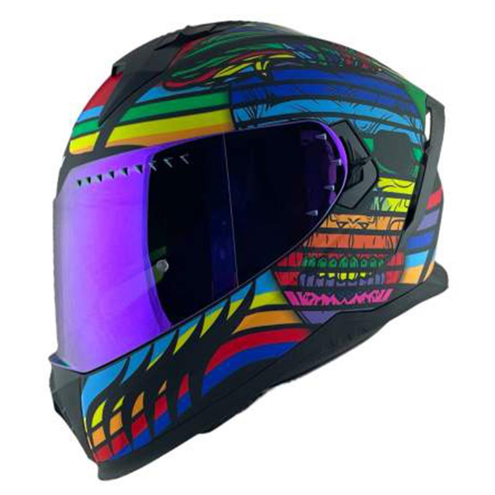 CGM 311X BLAST SKULL KAPALI KASK Gökkuşağı S