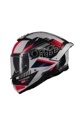 MT Helmets KASK MT THUNDER 4 SV LUMİNENCE A7 BEYAZ/MAVİ/KIRMIZI