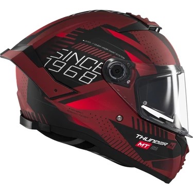 MT Helmets KASK MT THUNDER 4 SV LUMİNENCE D5 MAT KIRMIZI