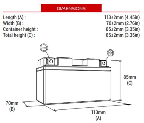 BS BATTERY BTX4L-BS+ / BTZ5S-BS Motosiklet Aküsü