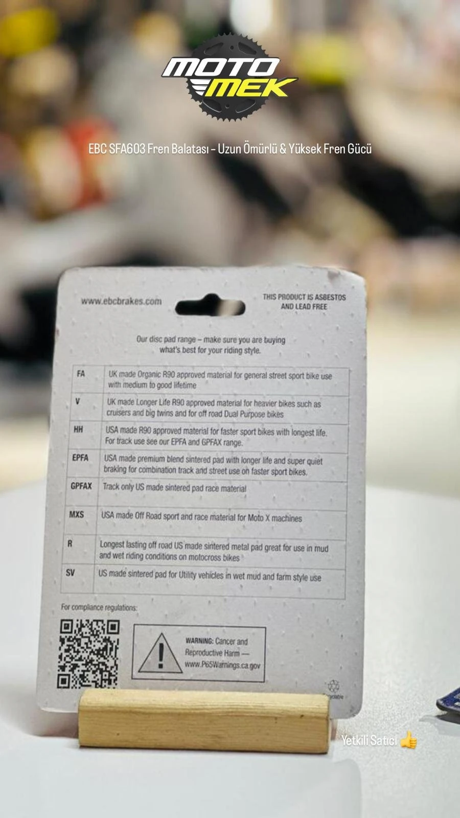 HONDA PCX 125(ÖN) 12-18 EBC SFA603 Fren Balatası – Uzun Ömürlü & Yüksek Fren Gücü