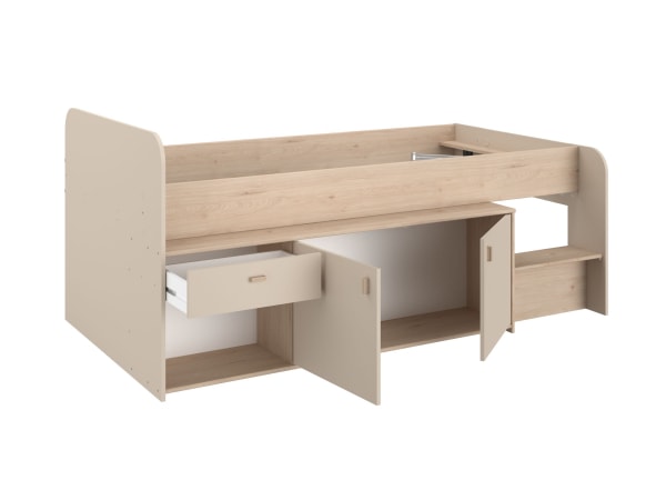 Ranza 616 Tek Kişilik Dolaplı Çekmeceli Raflı Karyola Ranza Modeli