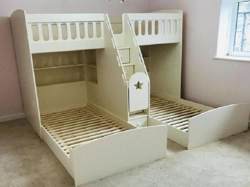 Ranza 251  Kapanabilir Merdivenli Üç Kişilik Ranza 