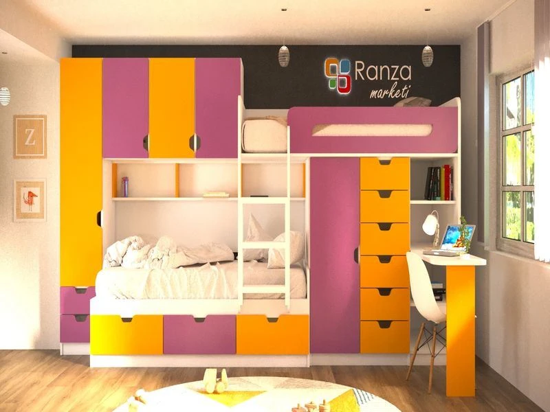 Ranza Modeli R-069 - Özel Ölçü Ranza - Mdf Ranza - Merdivenli Ranza ...