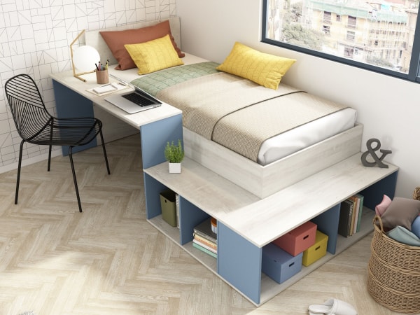 Ranza 606 Tek Kişilik Çalışma Masalı Kitaplıklı Ranza Modeli