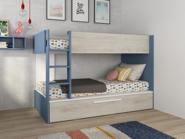 Ranza 626 3 Kişilik Önden Merdivenli Yavru Yataklı Ranza Modeli