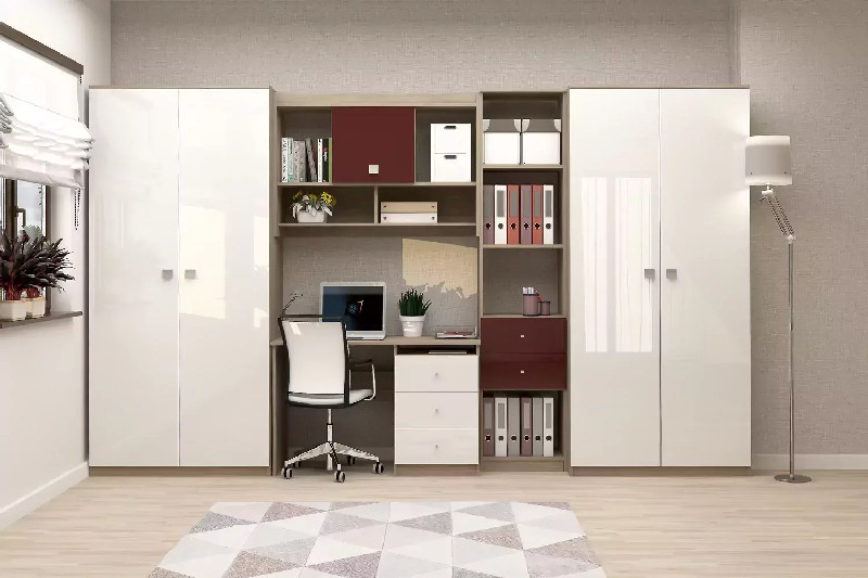 Kitaplıklı Dolaplı Ders Çalışma Masası 021