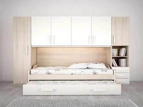 Katlanir Ranza Ranza 528 İki Kişilik Yuvalı Kitaplıklı Ve Dolaplı Modern Ranza Modeli