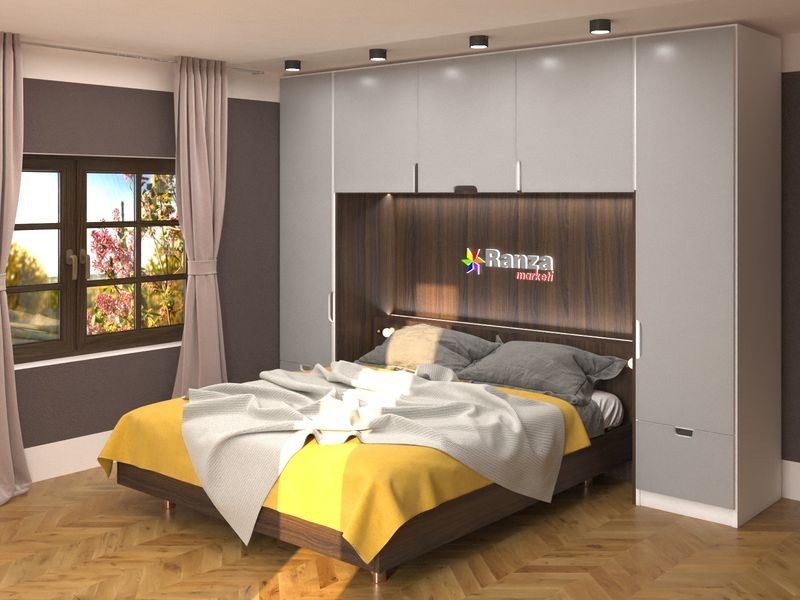 Ranza 350 Çift Kişilik Çoklu Duvar Dolaplı Yatak Modeli