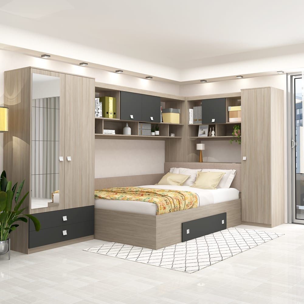 Ranza 566 Dolaplı L Tipi Tek Kişilik Mini Yavrulu Ranza Modeli