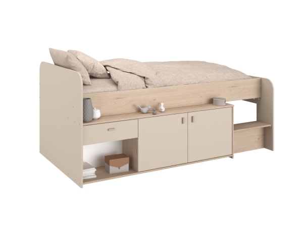 Ranza 616 Tek Kişilik Dolaplı Çekmeceli Raflı Karyola Ranza Modeli