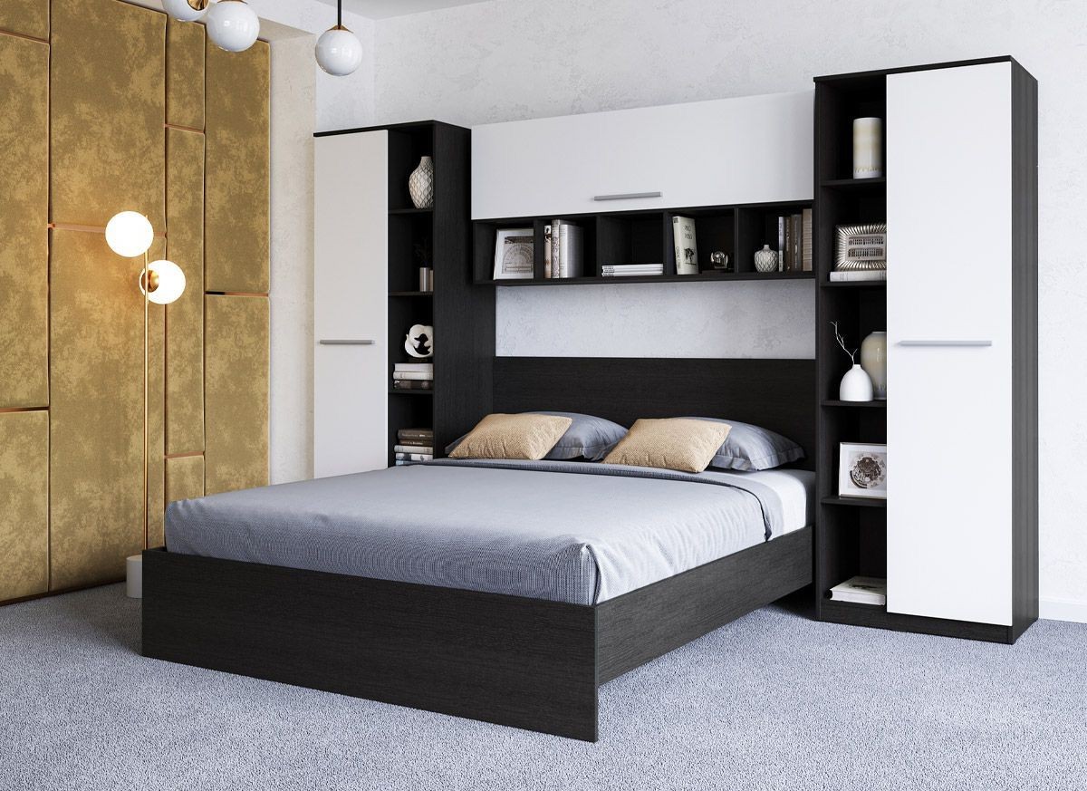 Ranza 567 Çift Kişilik Bol Dolaplı Raflı Ranza Modeli
