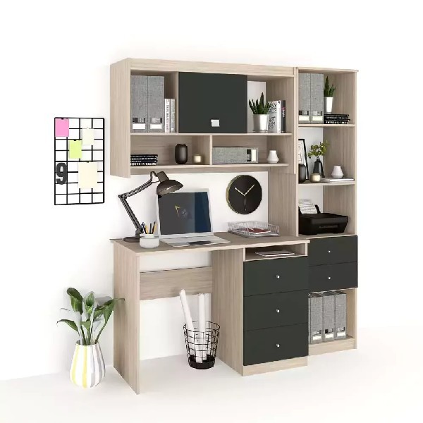 Kitaplıklı Ders Çalışma Masası 006