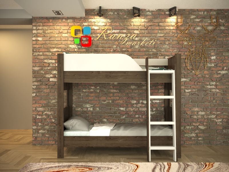 Ranza 089 Önden Merdivenli 2 Kişilik Ahşap Ranza