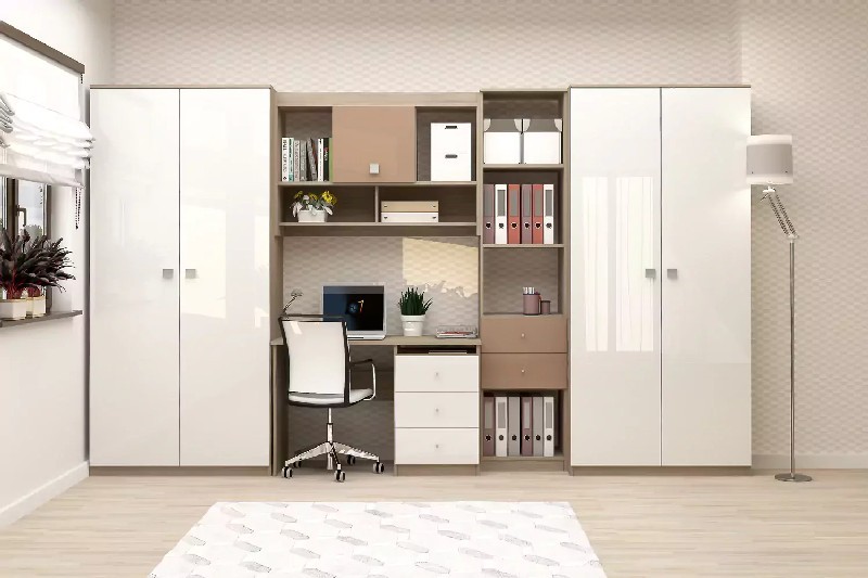 Kitaplıklı Dolaplı Ders Çalışma Masası 021
