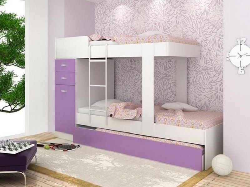 Ranza 233 Önden Merdivenli Yavrulu Çekmece Ve Dolaplı İki Kişilik Ranza