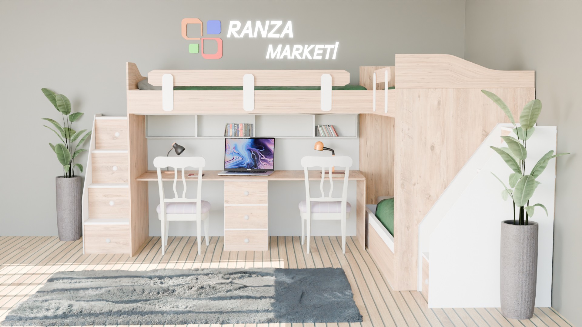 Ranza 469 Üç Yataklı yavrulu L Ranza Modeli