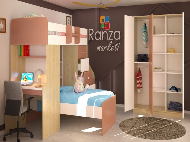 Ranza 024 Çok Amaçlı Kullanılabilen Merdivenli Modern Klasik Bazalı Ranza 