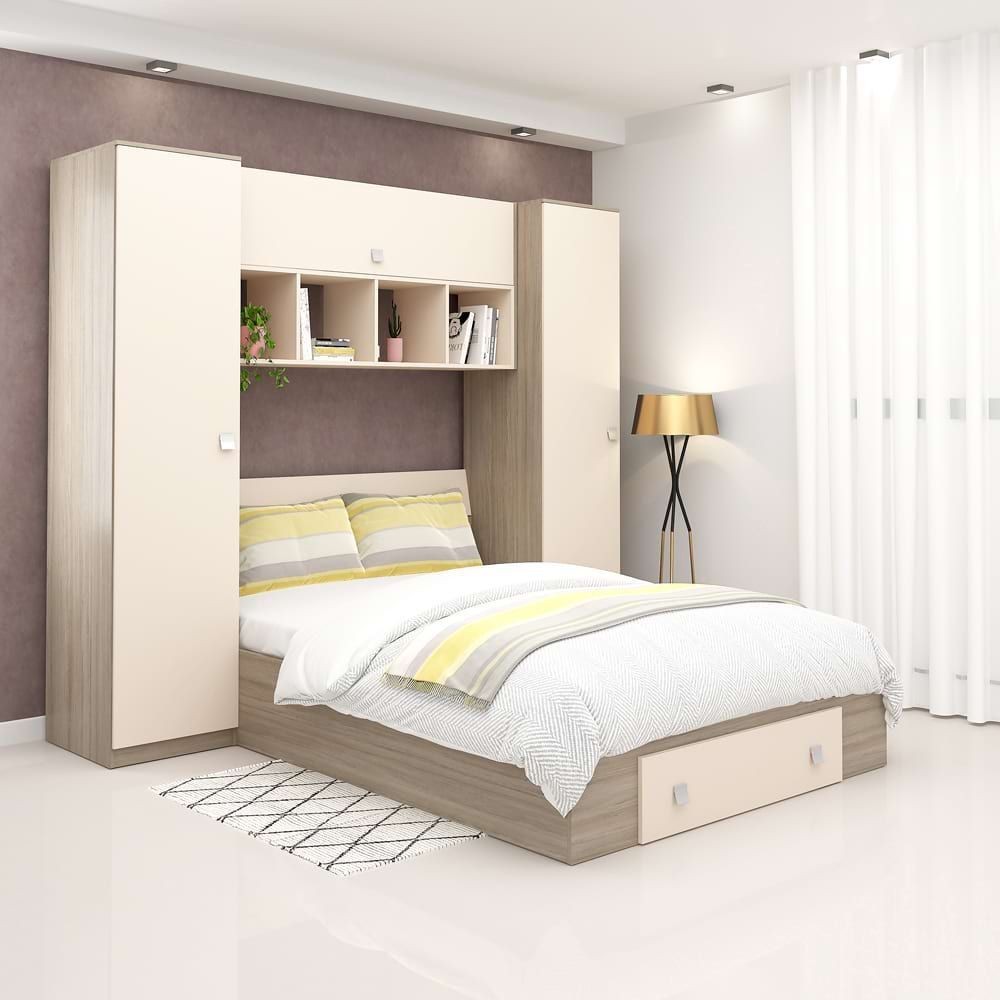 Ranza 561 Çevre Dolaplı Tek Kişilik Raflı Ranza Modeli