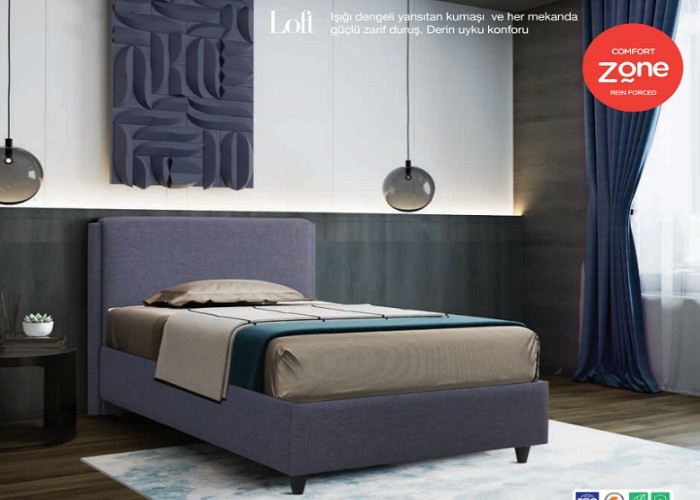 Antrium Loft  Form Soft Full Ortapedik Yatak Loft Açılır Baza Başlık Set
