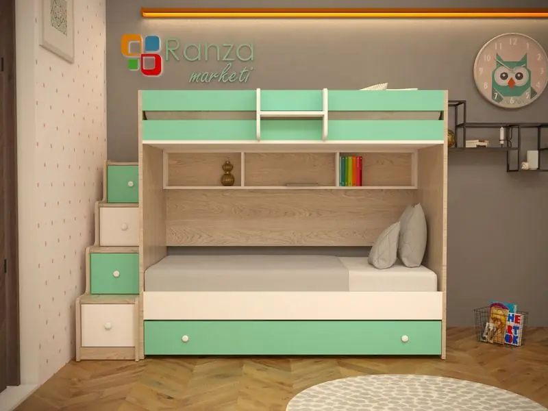 Kale Ranza Ranza Modeli R-077 - Özel Ölçü Ranza - Mdf Ranza - Merdivenli Ranza - Ranza