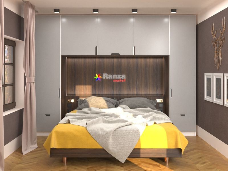 Ranza 350 Çift Kişilik Çoklu Duvar Dolaplı Yatak Modeli