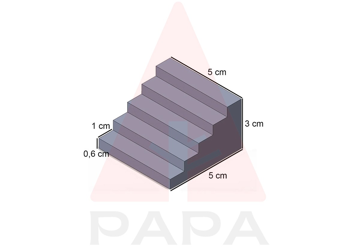 Minyatür 5 Basamaklı Merdiven Silikon Kalıp (50 * 50 * 30mm)