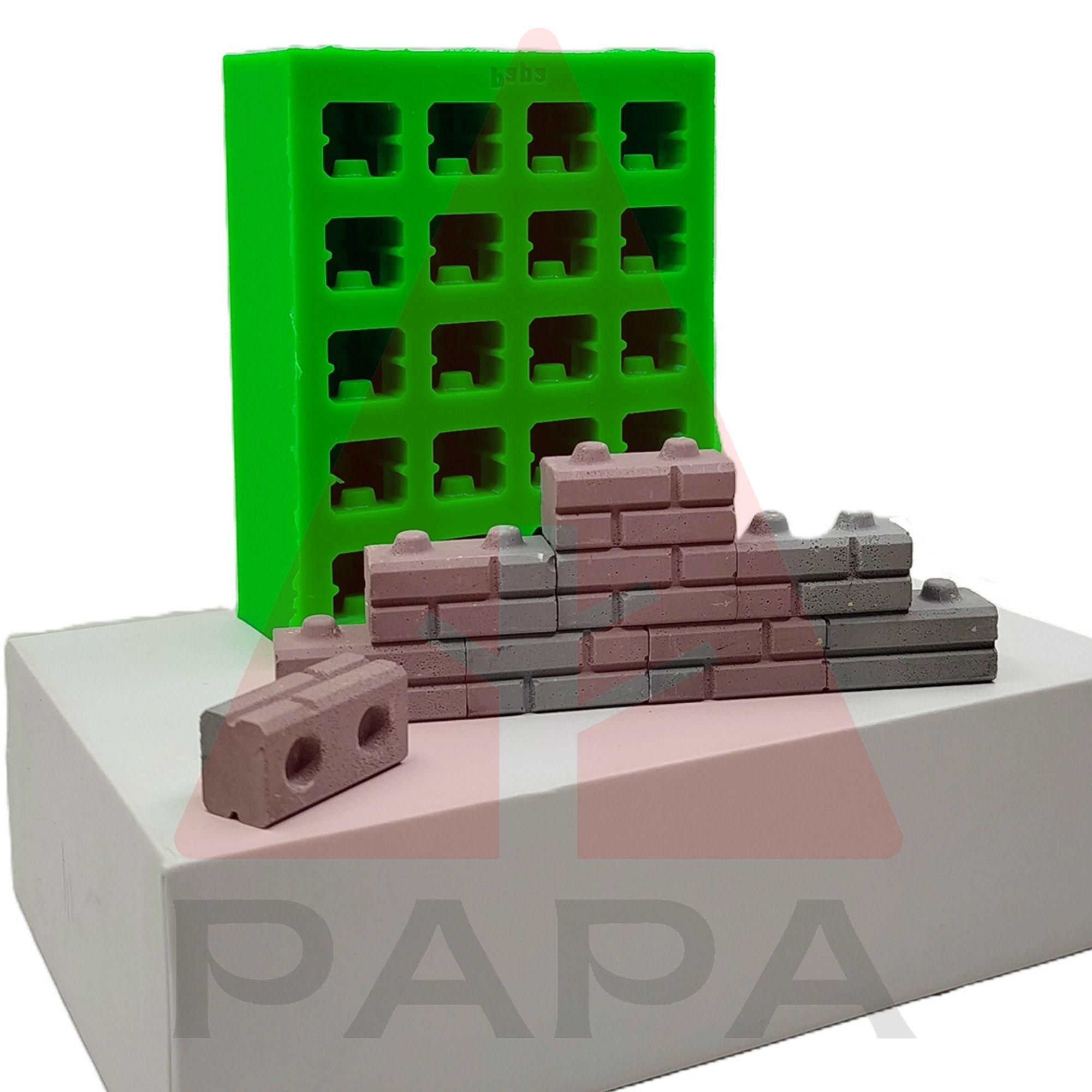 PaLePaGo Lego 20 Li Tuğla Kalıbı 1,5*3*1,3cm (Epoksi-Alçı Döküme Uygun)