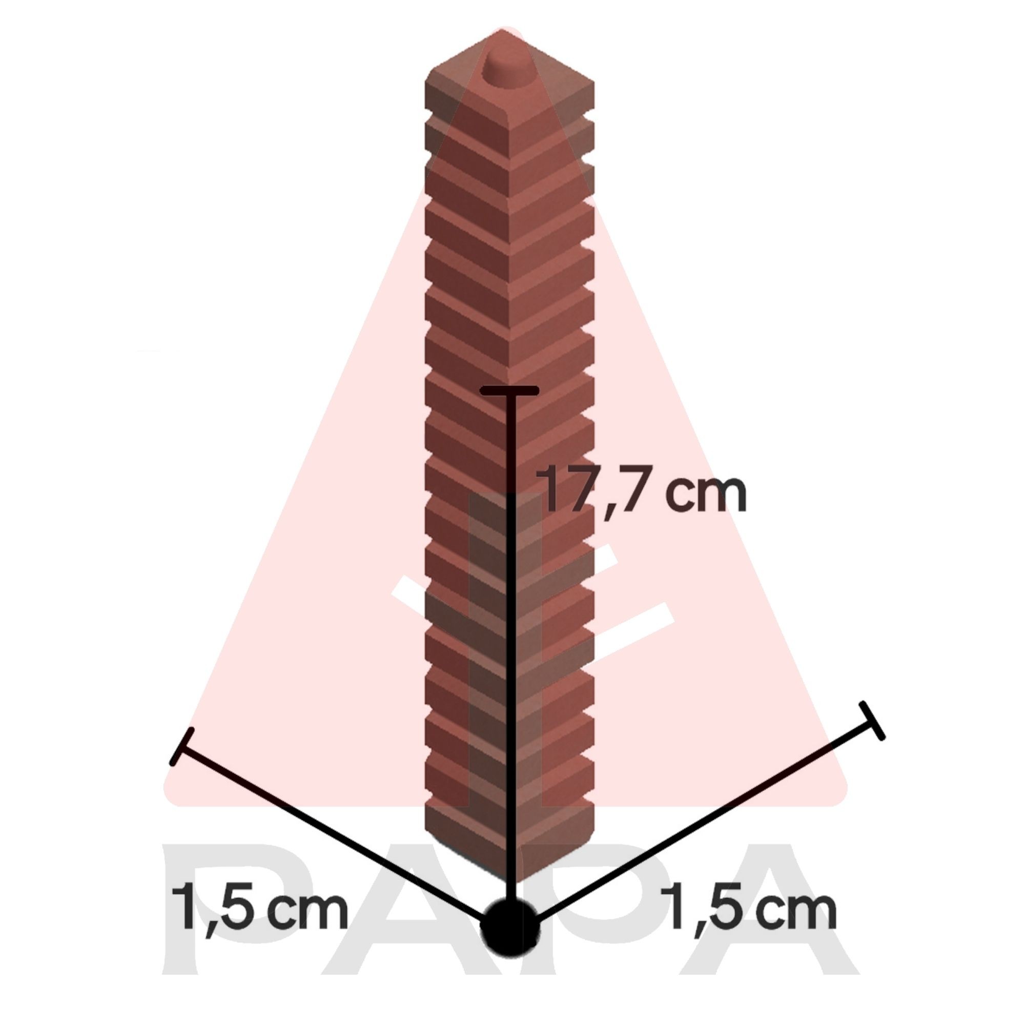 PaLePaGo Lego 2 Li Sütun - Kolon  Kalıbı 1,5*1,5*17,7cm (Epoksi-Alçı Döküme Uygun)