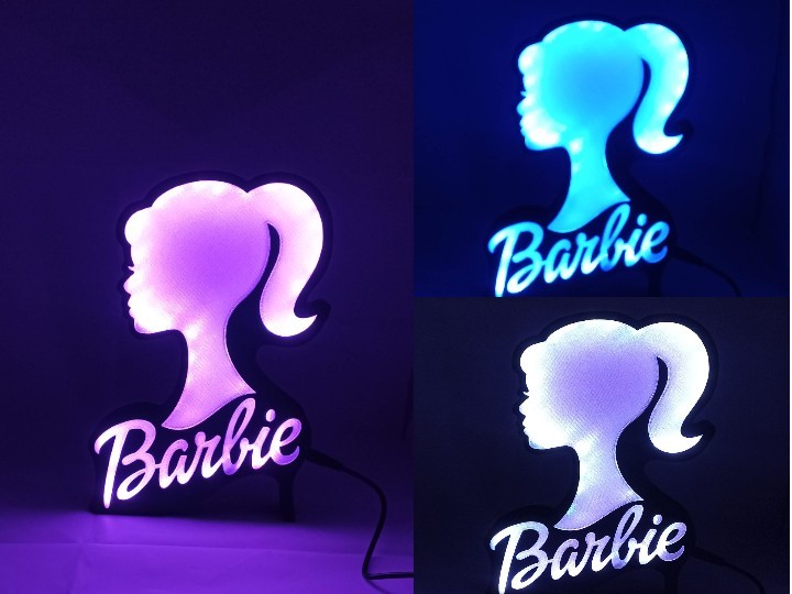 Barbie Led Masaüstü Aydınlatma Renkli Uzaktan Kumandalı (22 CM)