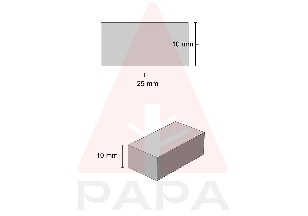 Minyatür Harman Tugla Silikon Kalıp 3 (25 * 10 * 10mm)