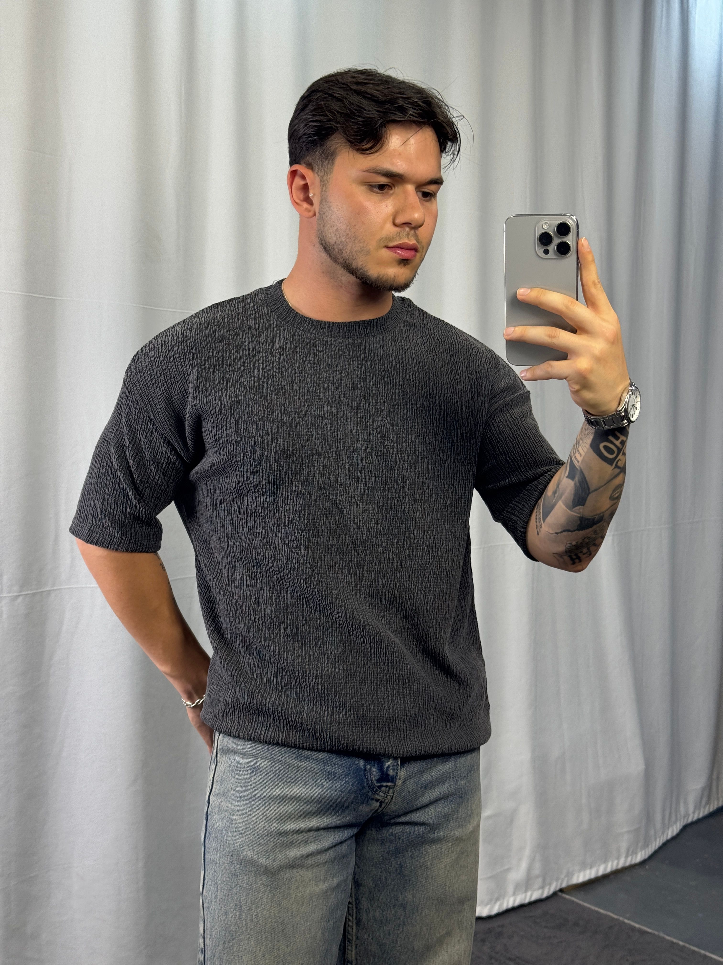 Antrasit Ribana T-Shirt BRV359