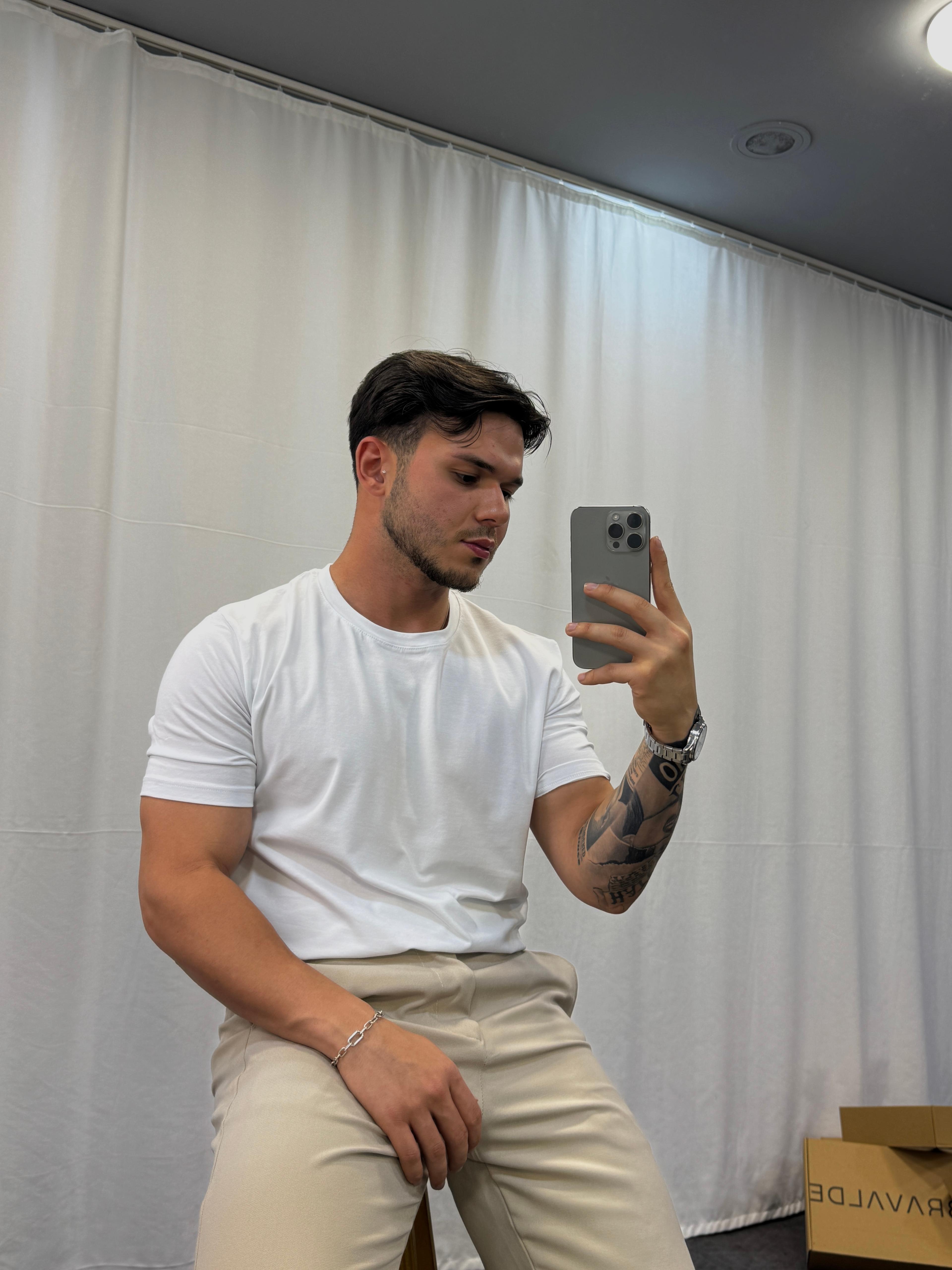 Beyaz GG Basic T-Shirt BRV372
