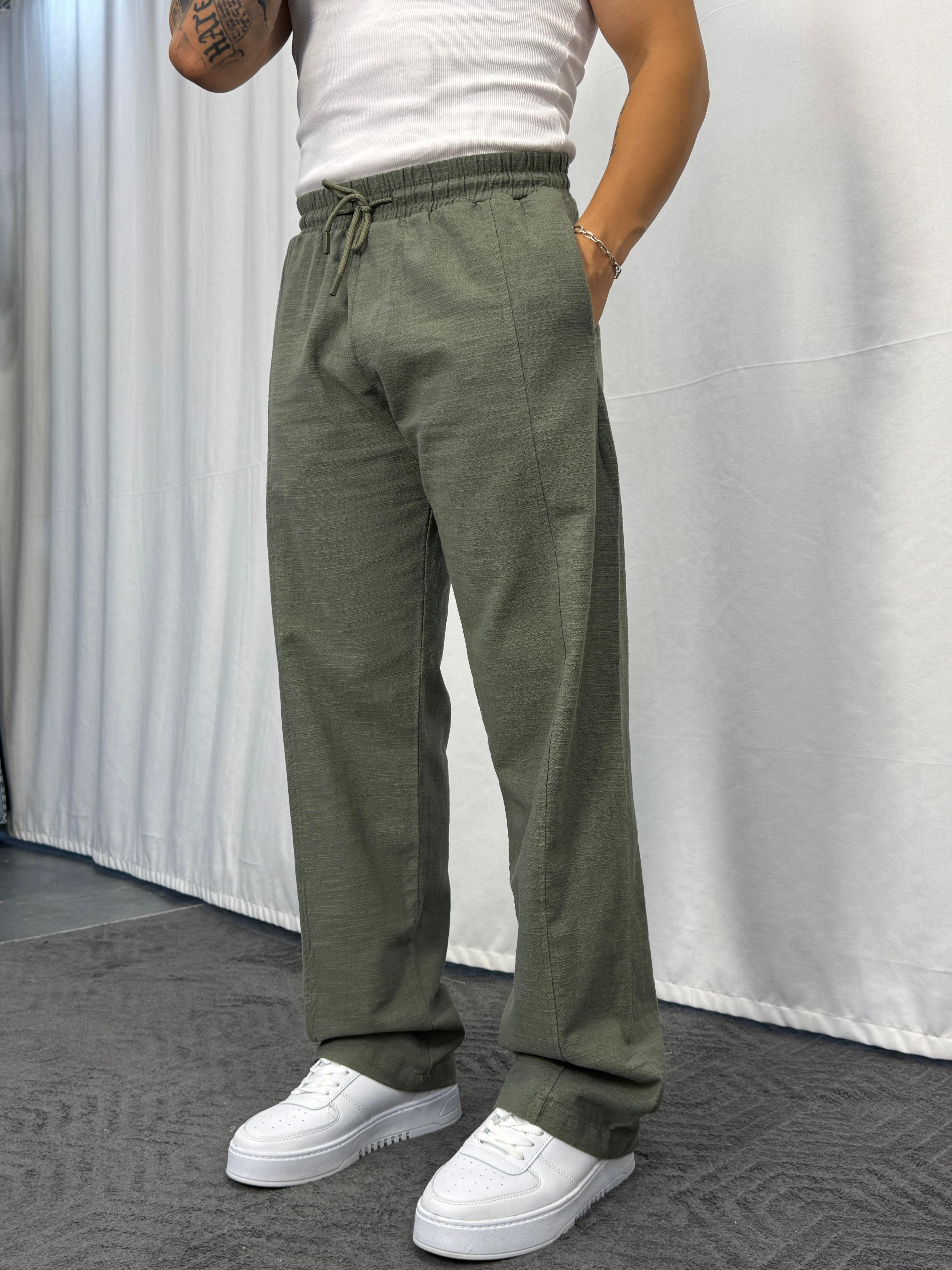 Kırçıllı Keten Pantolon