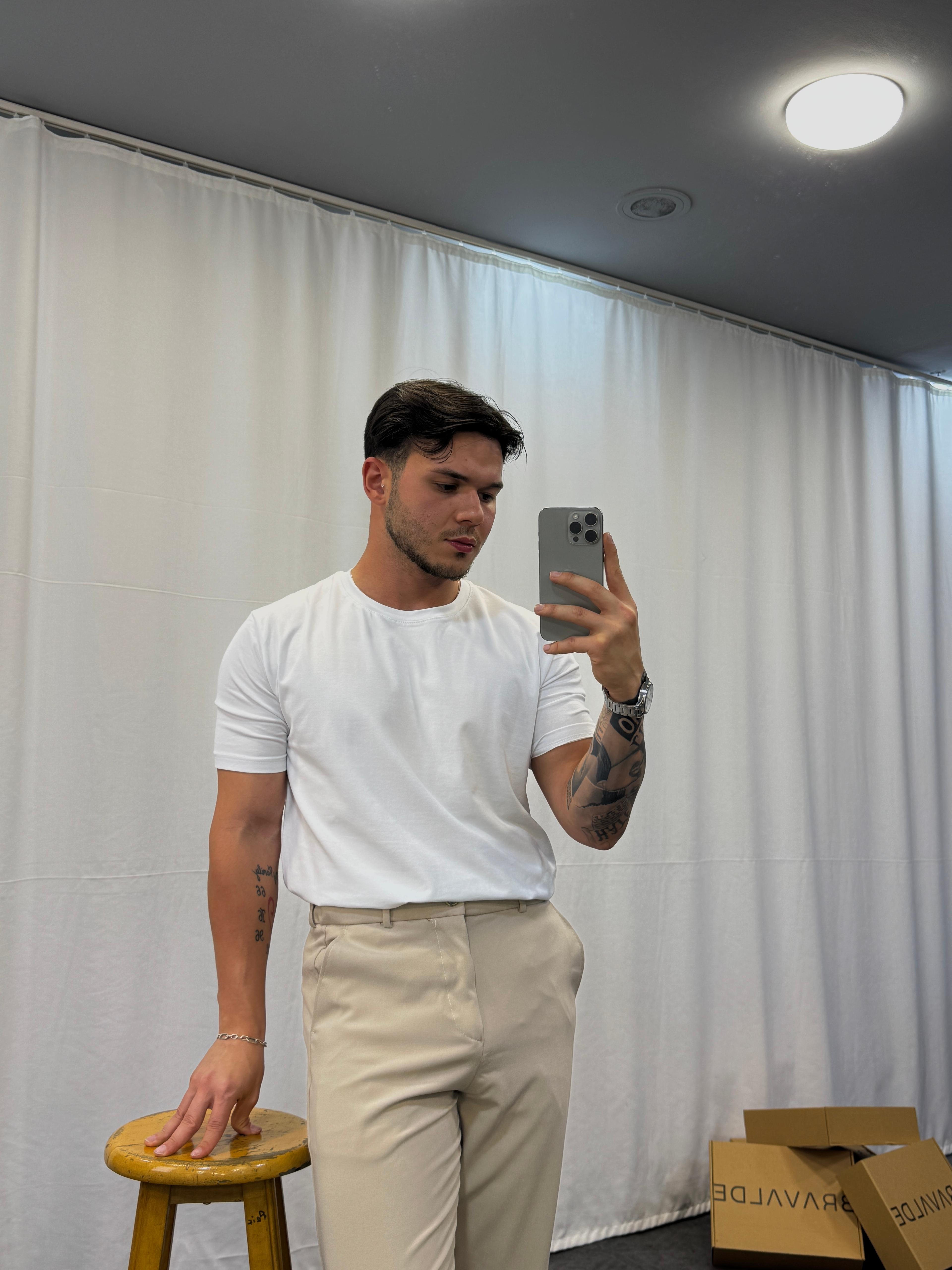 Beyaz GG Basic T-Shirt BRV372
