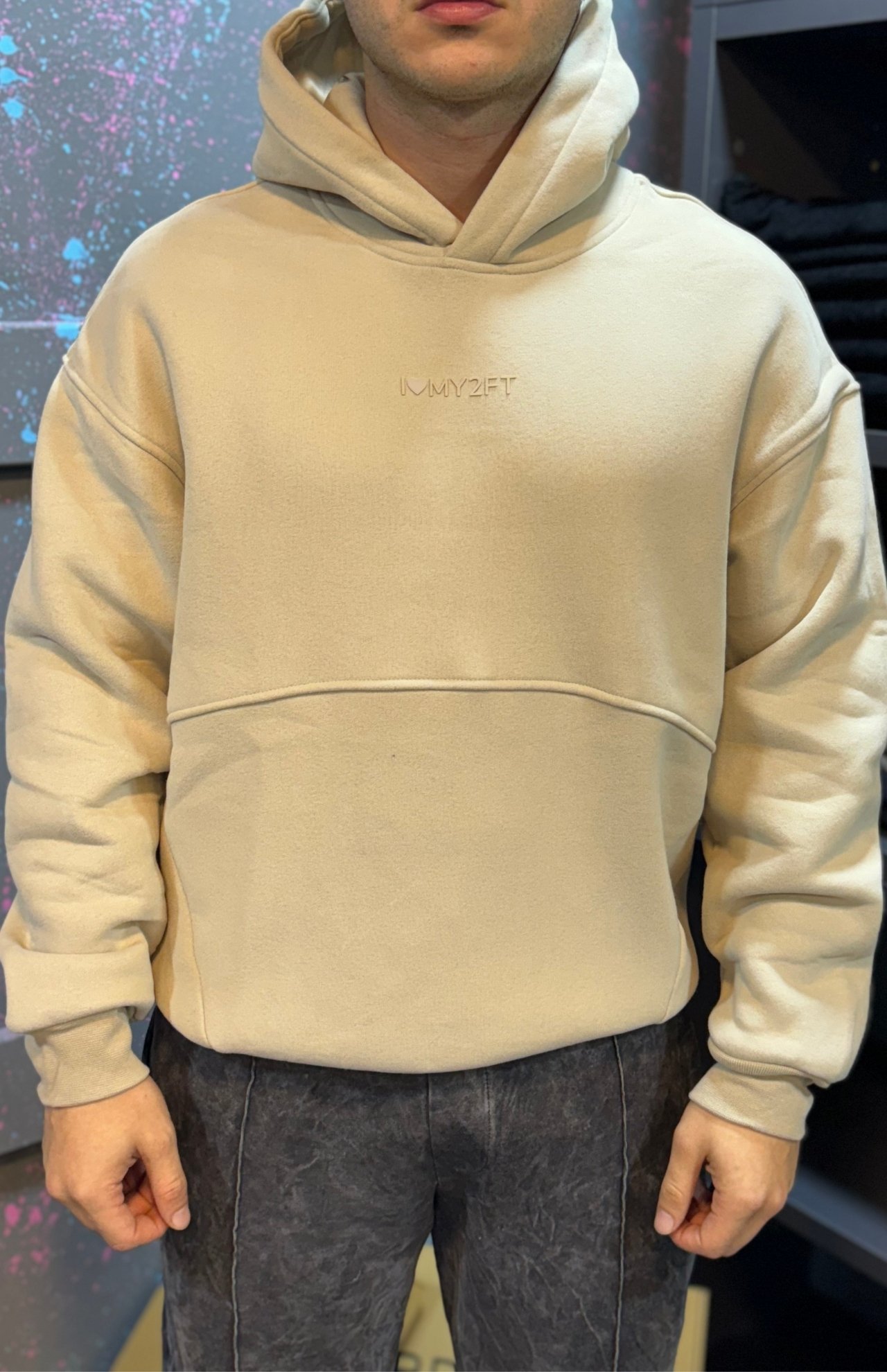 Şardonlu Kremrengi Sweatshirt BRV147