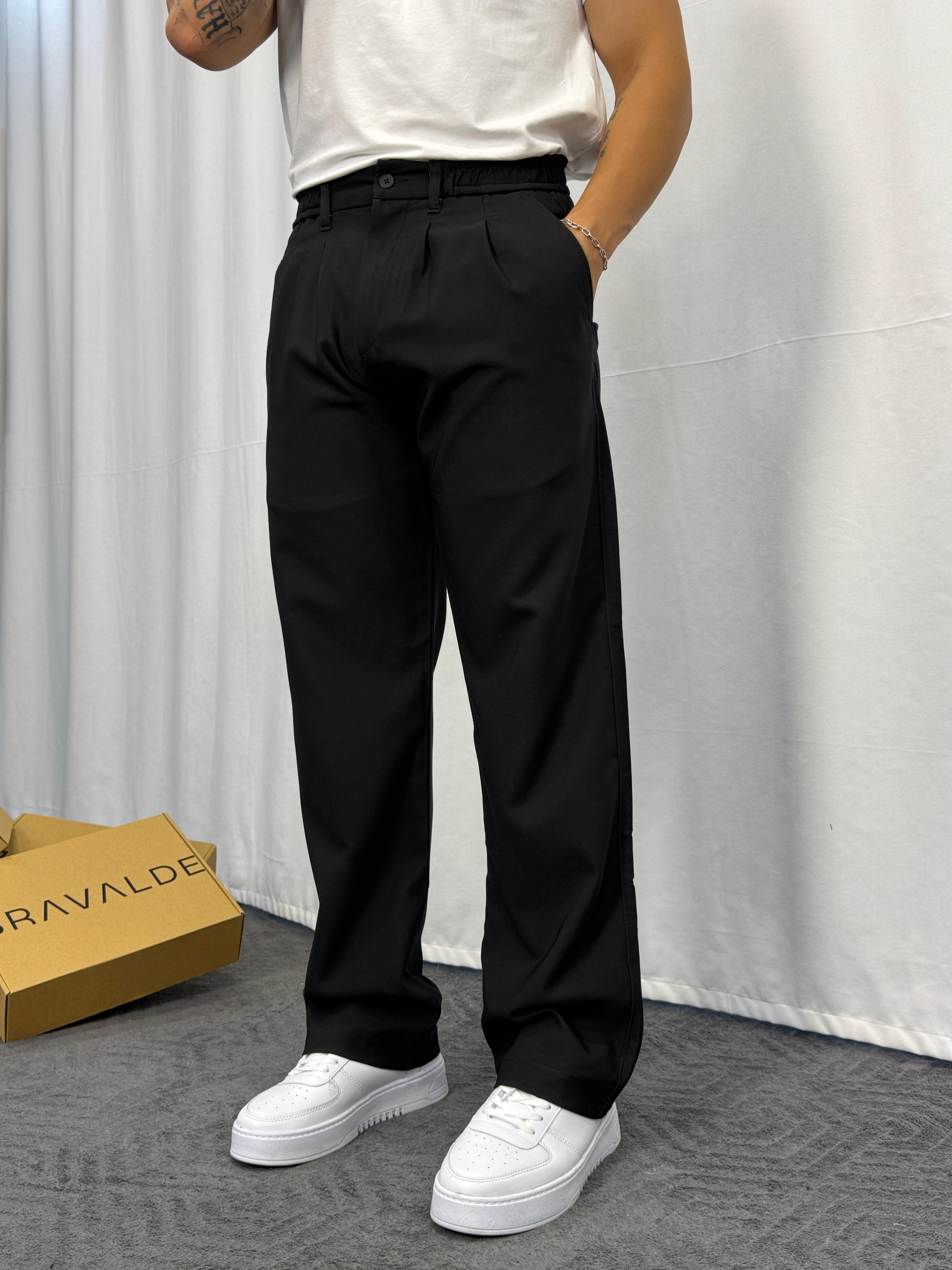 Canvas Pileli Baggy Fit Pantolon