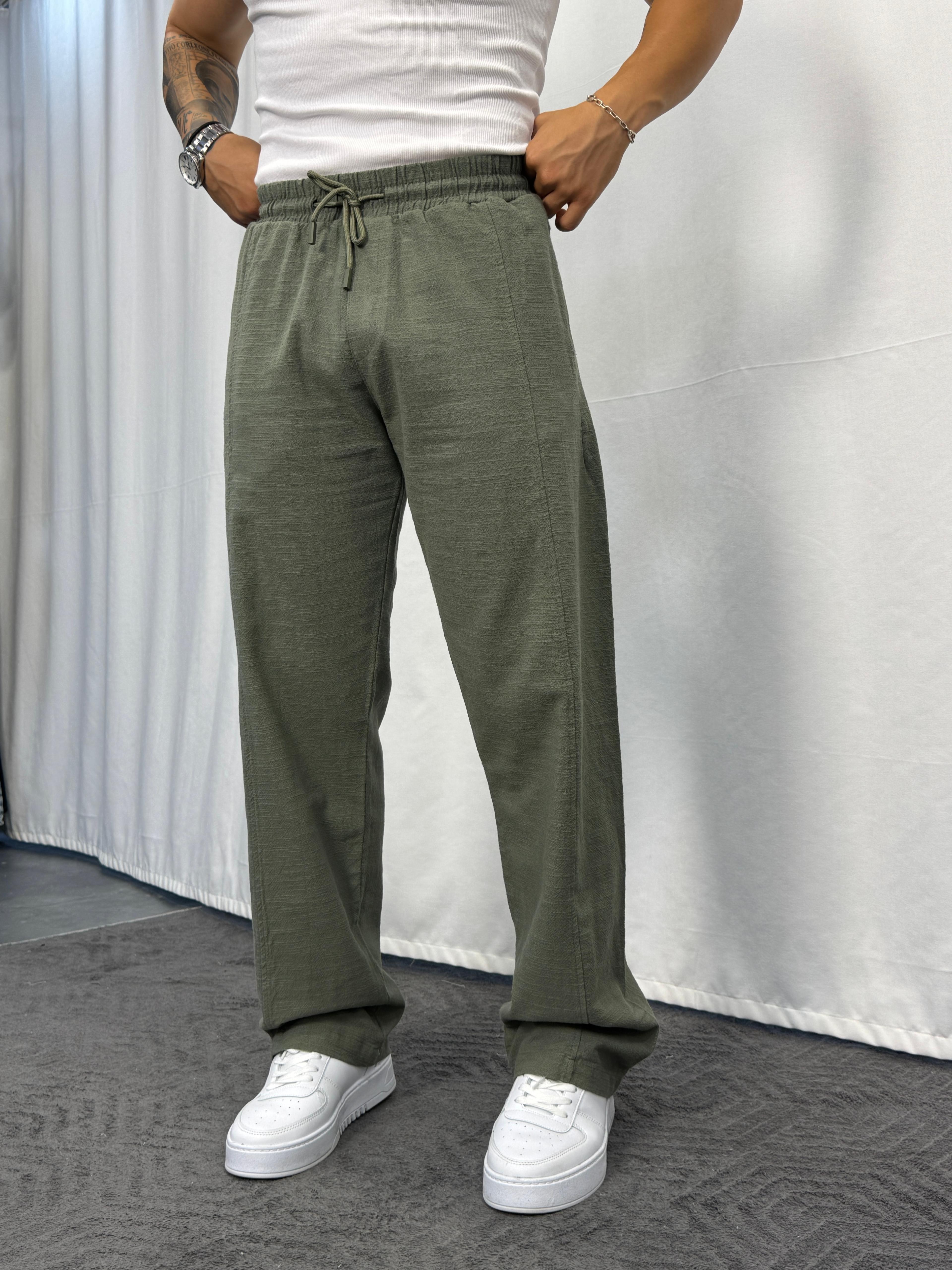 Kırçıllı Keten Pantolon