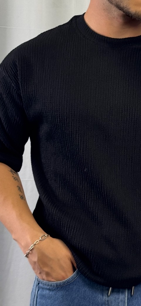 Siyah Ribana T-Shirt BRV357