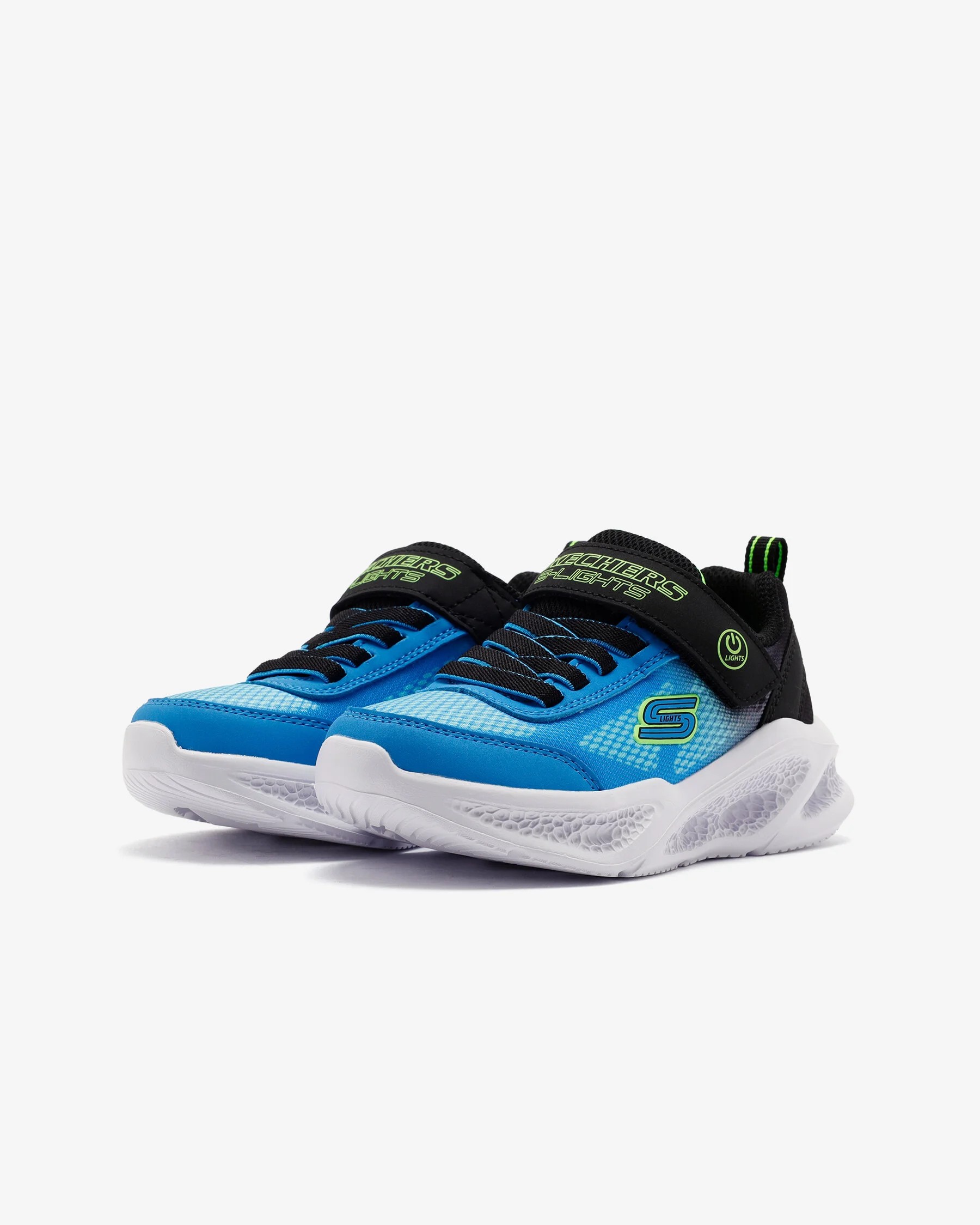 SKECHERS METEOR-LIGHTS-KRENDOX - BLACK BLUE