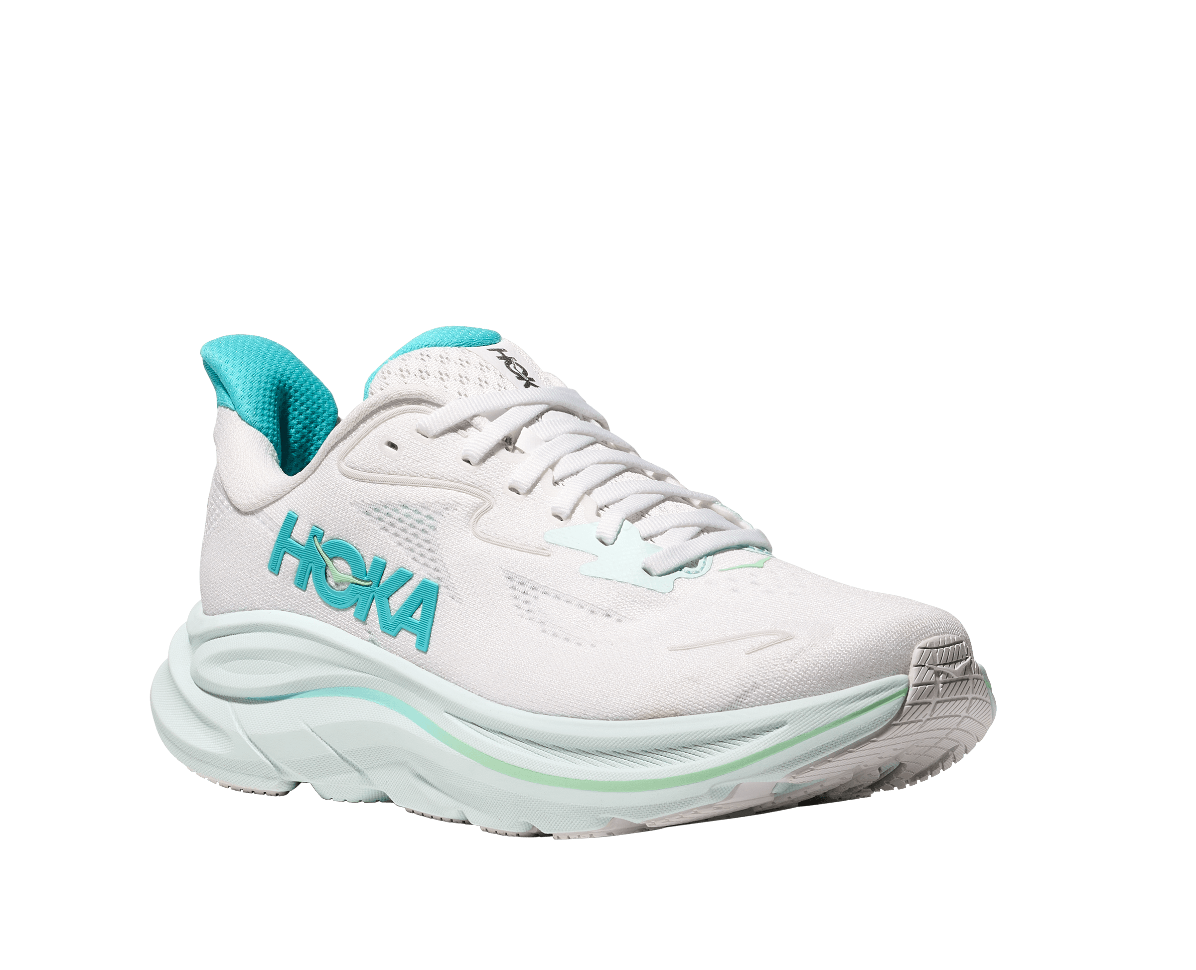 HOKA CLIFTON 10 W - WHITE/CIELO BLUE